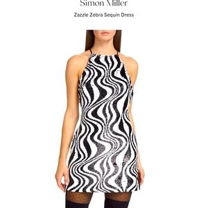Brand NEW, NEVER WORN Simon Miller Zazzle Squiggly Sequined Dress, Size 4